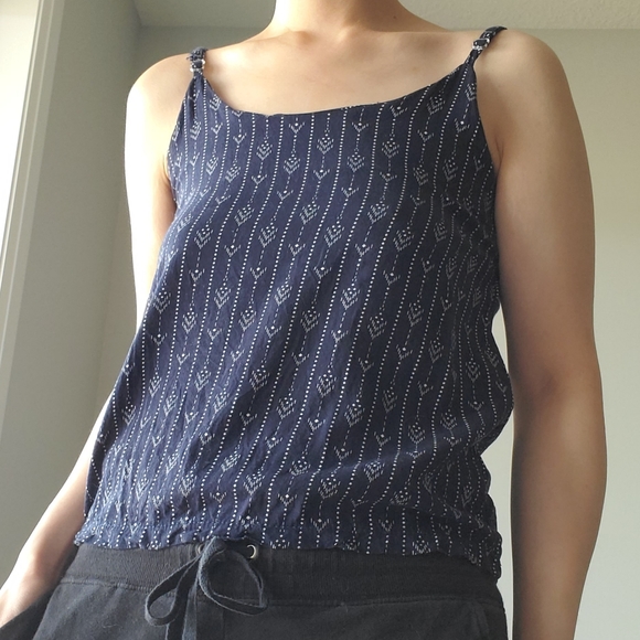 Navy Blue Harmony Boho Summer Tank - Picture 1 of 6